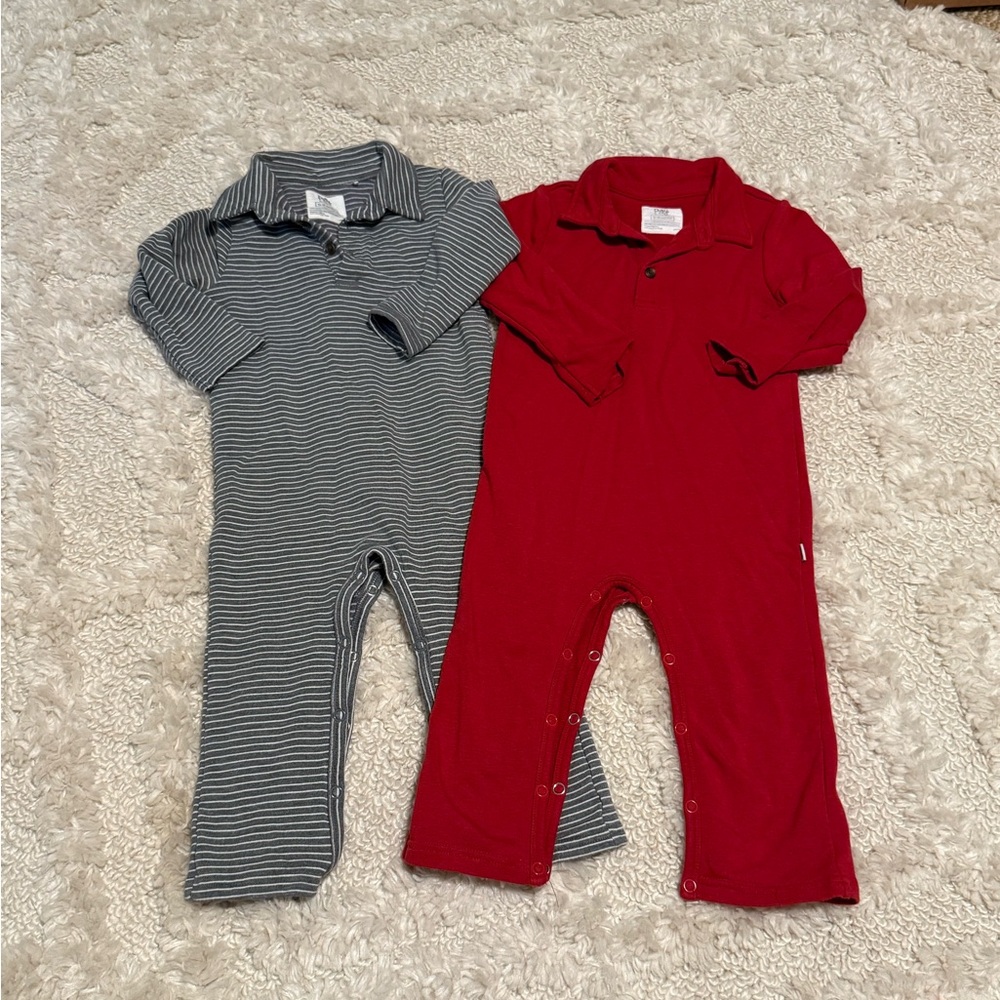 Little Sleepies Play-Long-Sleeve One-Piece Bundle 12-18mo